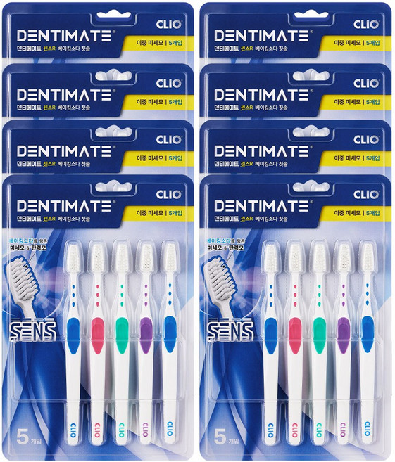 크리오 덴티메이트 센스R 베이킹소다 이중미세모 칫솔 5+5입, 10개입, 4세트