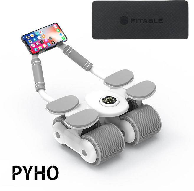 스타일닥터 홈트용 뱃살 홈트 지지 4륜 설계 ab 슬라이드 리바운드 복근 운동기구, 흰색, YJ-02