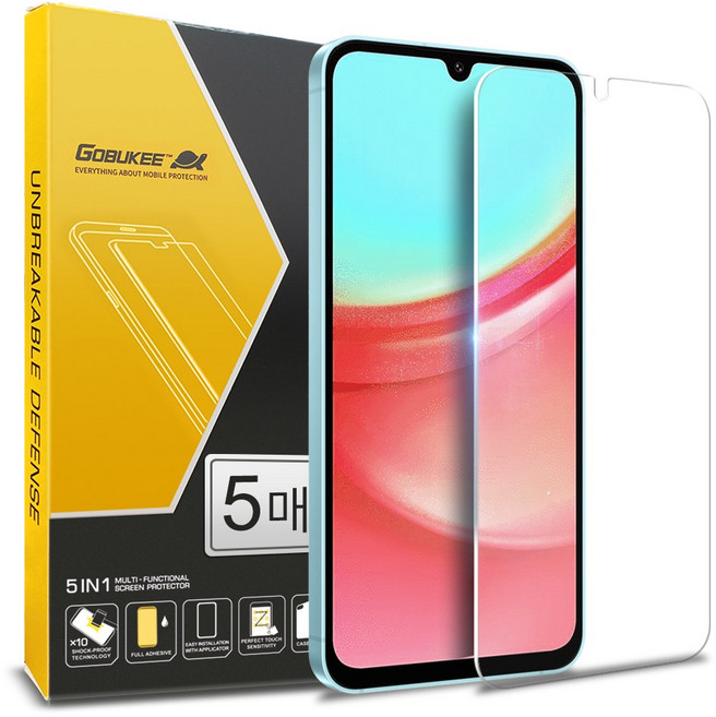 고부기 투명 강화유리 휴대폰 액정보호필름 5p 세트, 1세트