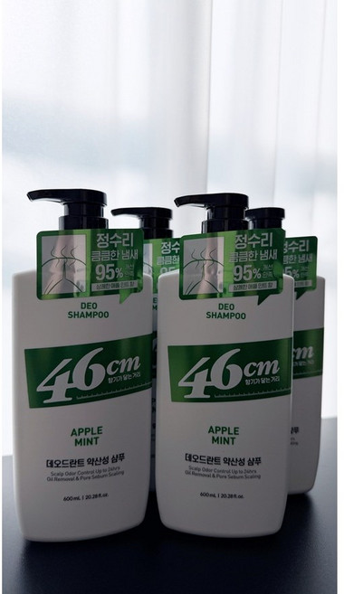 LG생활건강 46센티미터 두취솔루션 약산성 데오드란트 샴푸 애플민트 향, 4개, 600ml