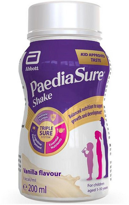 PaediaSure 페디아슈어 어린이 드링크 바닐라 쉐이크 200ml 8팩, 8개
