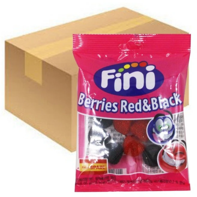 피니 라즈베리향 앤드 블랙베리향 젤리 85g, 24개 - 쿠팡