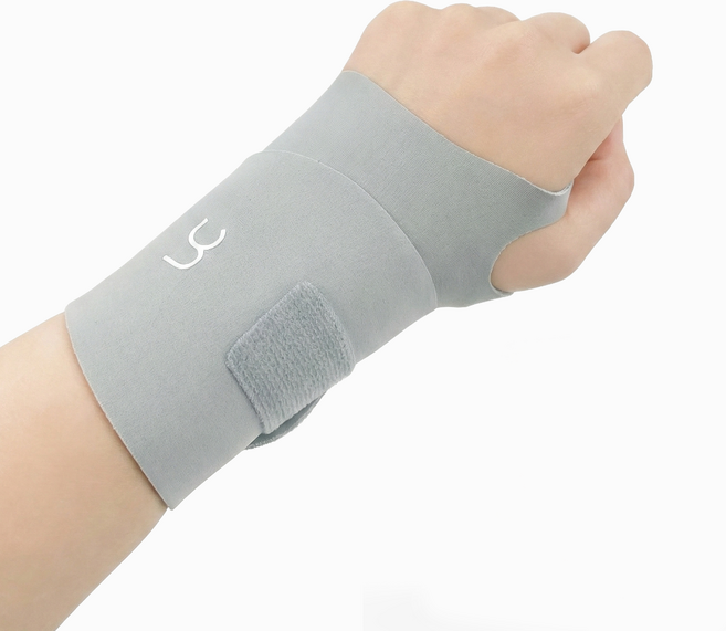 유니케어 슬림핏 얇은 심리스 손목보호대, 쿨그레이, 2개