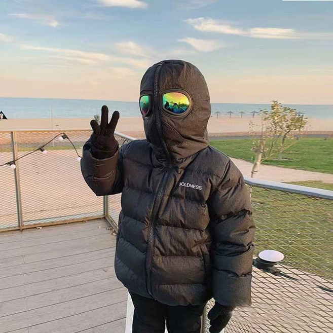 고글패딩 후드패딩 누빔 자켓 스파이더맨 나일론 고글