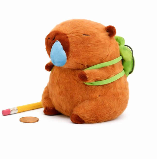 BOLEBIO 볼레비오 콧물 카피바라 인형 거북이 가방 귀여운 애착 인형, 25cm, 1개