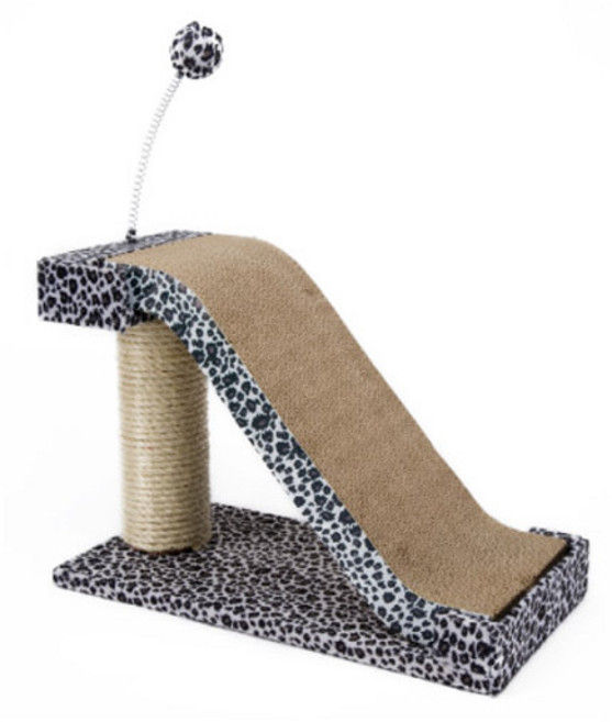 고양이 스크래쳐 캣 얼룩말 무늬 슬라이딩 펀치 타워, 1개, 단품