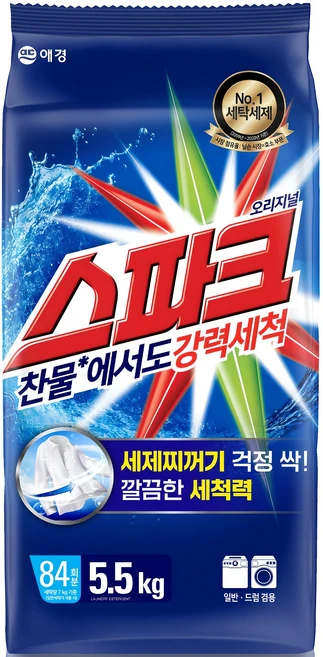스파크 오리지널 분말세제 본품, 5.5kg, 1개 - 쿠팡