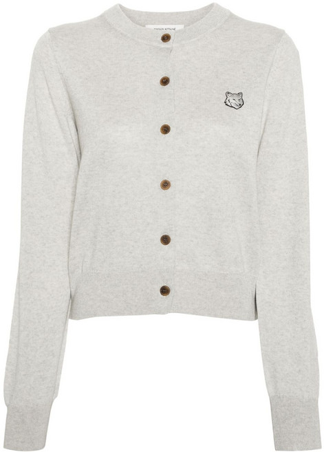 메종키츠네 볼드 폭스 헤드 울 가디건