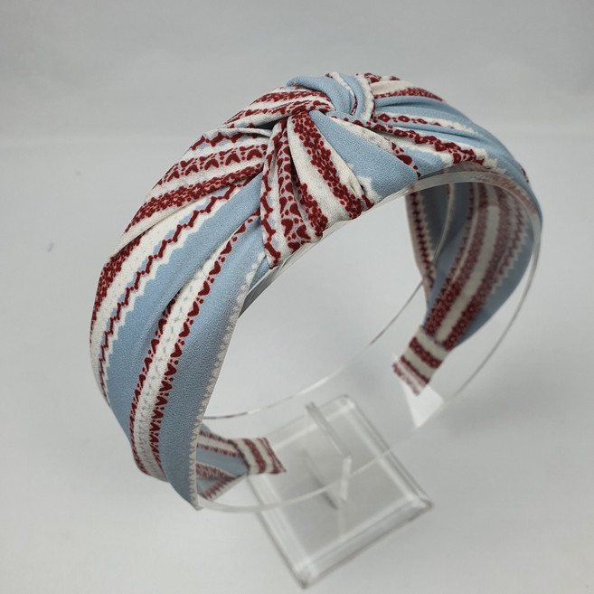 패턴 매듭 주름 반다나 꼬임 볼륨 반다나 와이드 헤어밴드