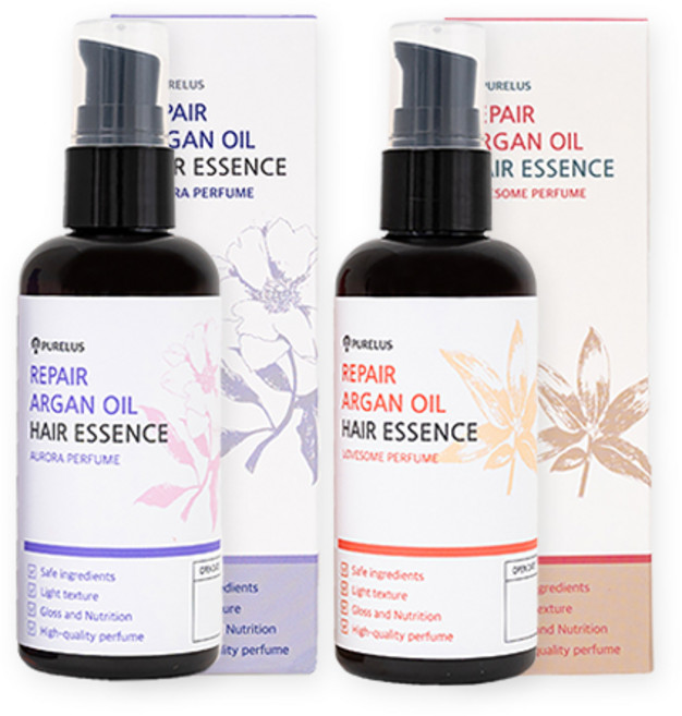 1+1 모로코 아르간 헤어 오일 에센스, 2개, 90ml, 아르간오일 (오로라향+러브썸향)
