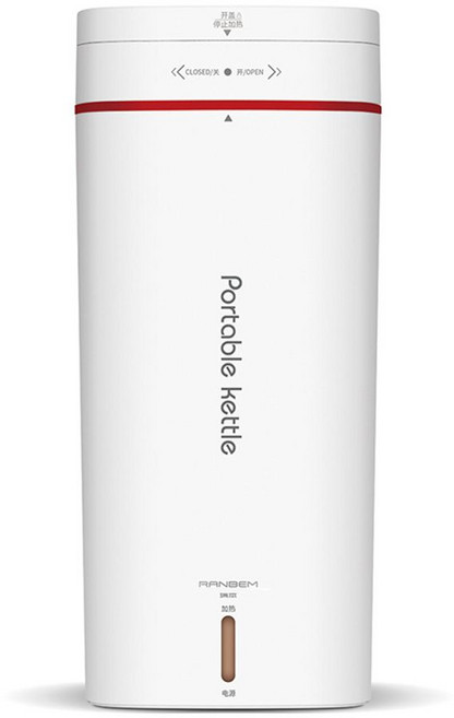 보온 텀블러 휴대용 미니 전기포트 여행 1인용 원룸 선물, 흰색, 1개