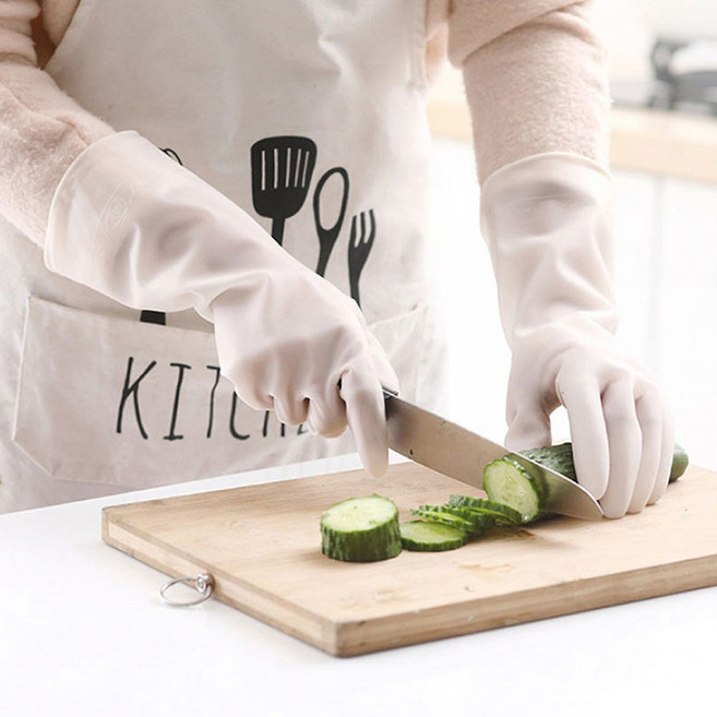 히트잇 라텍스 고무장갑 설거지 세차 김장 목긴 고무장갑, 2개, 대(L), one color