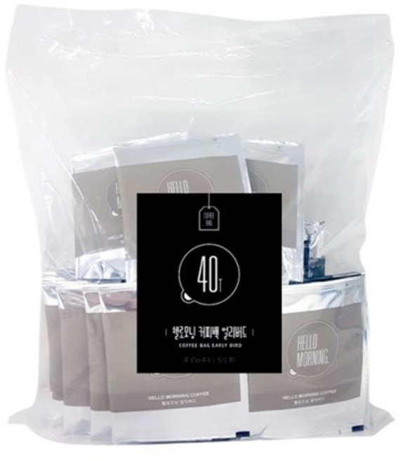 헬로모닝 얼리버드 커피백, 7g, 40개입, 2개, 7g