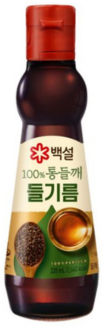 백설 100% 통들깨 들기름, 320ml, 3개