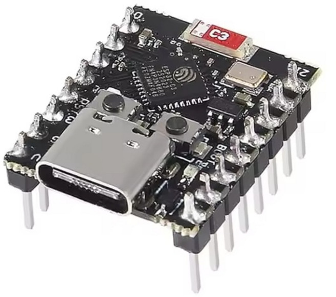 ESP32 Super Mini ESP32-C3 초소형 개발보드 핀헤더 옵션, 1개, ESP32-C3(핀헤더 납땜)