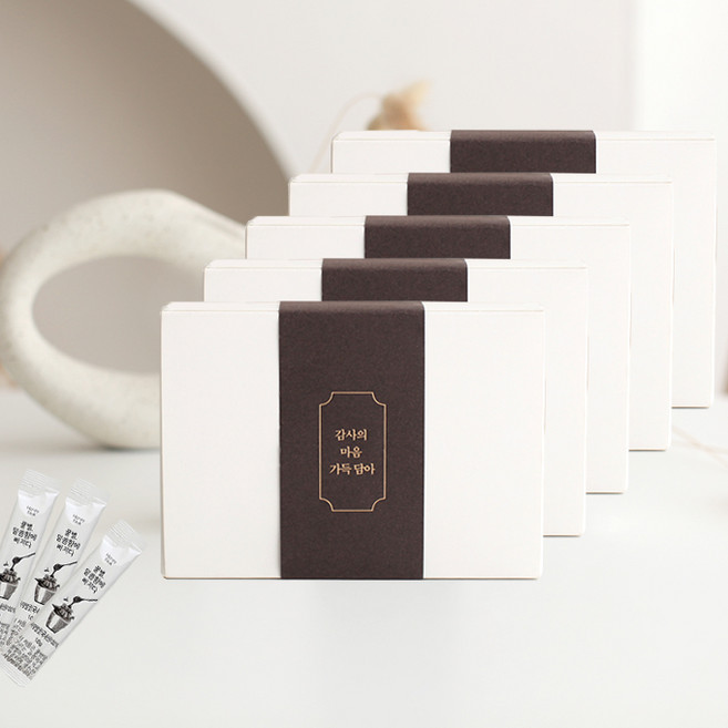 봄꿀애 벌꿀 꿀스틱 답례품 무료 감사장증정 돌잔치 결혼식 돌 웨딩 개업 회사 승진 고희 조문, 5세트, 모던띠지