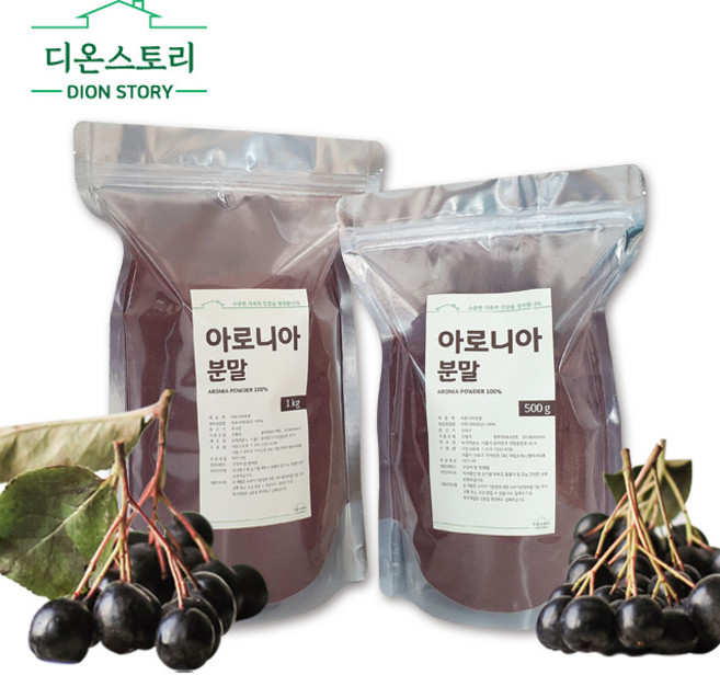 국내산 100% 아로니아 분말 가루 선식 파우더 500g 1kg, 1개