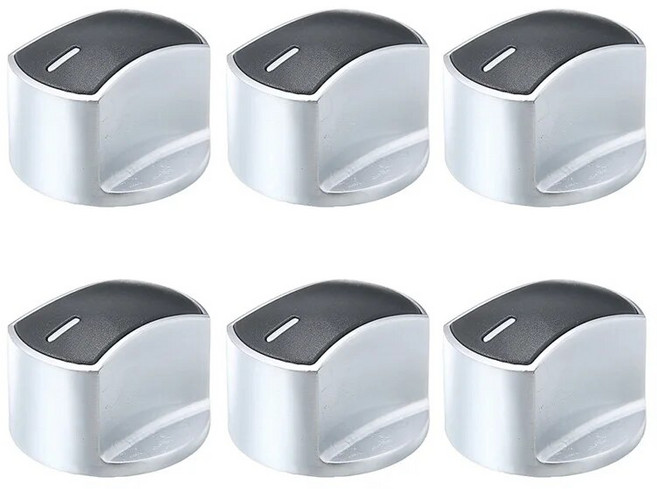 범용 내구성 스토브 오븐 손잡이 6mm 가스 쿠커 호브 제어 금속 어댑터 스위치 조리기구 부품 6개, 한개옵션1, 한개옵션0