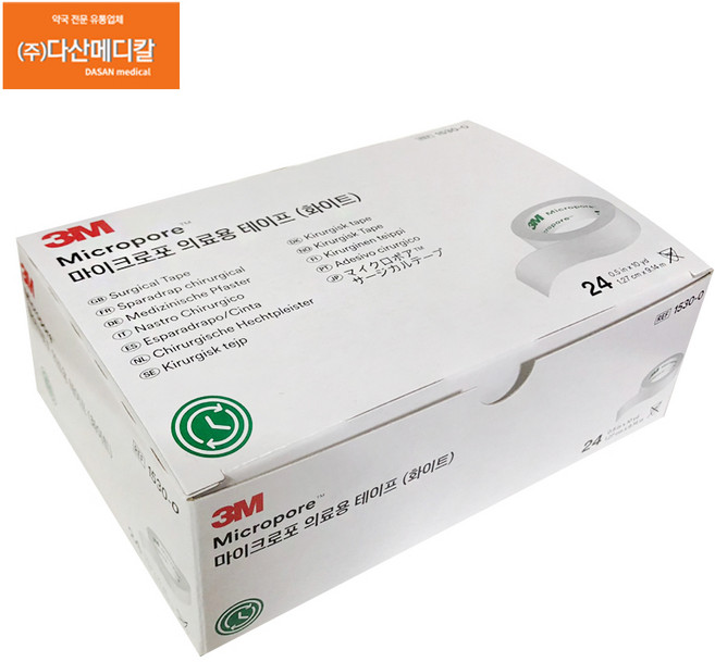 쓰리엠 마이크로포 의료용 종이반창고 1530-0 흰색, 24개입, 4개