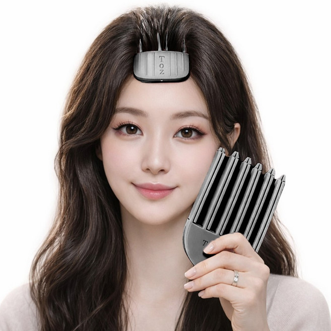 티오즈 볼륨핀 뿌리 볼륨 가르마 집게 핀 머리뽕, 2개, 블랙