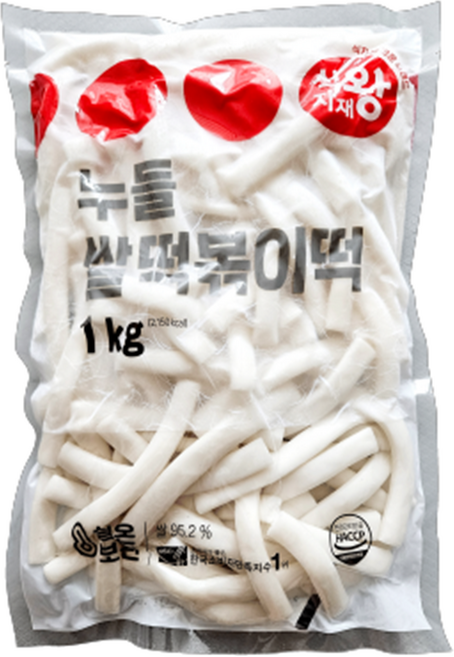 식자재왕 누들 쌀떡볶이떡, 2개, 1kg