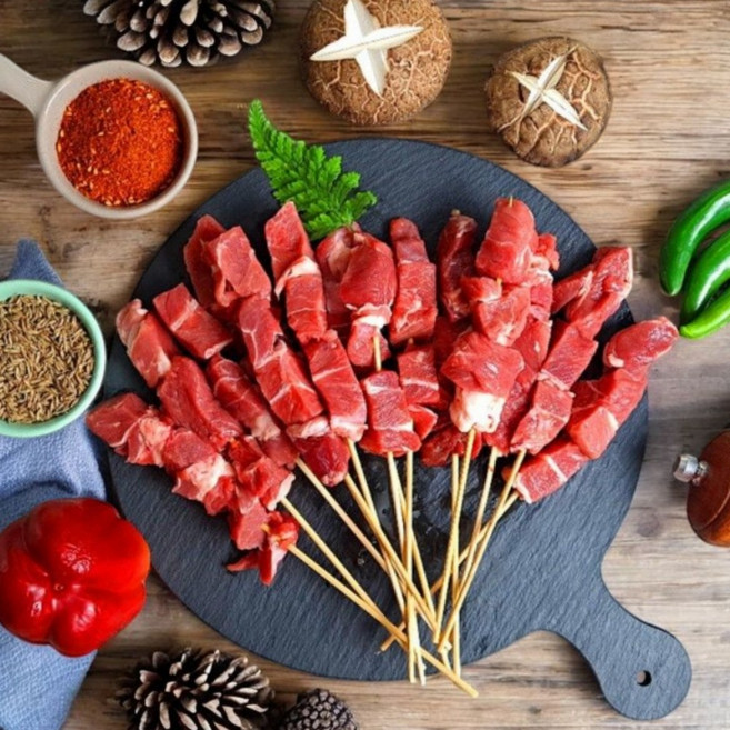 부드러운 양꼬치 어린양 양마호크 어깨살 큐브 양깍두기 고기, 1개, 500g