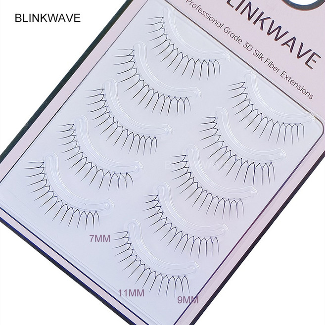 드림 디어 줄기 자연 자형 타입 투명 업그레이드 부드러운 14MM 속눈썹, BWG-09, 1개