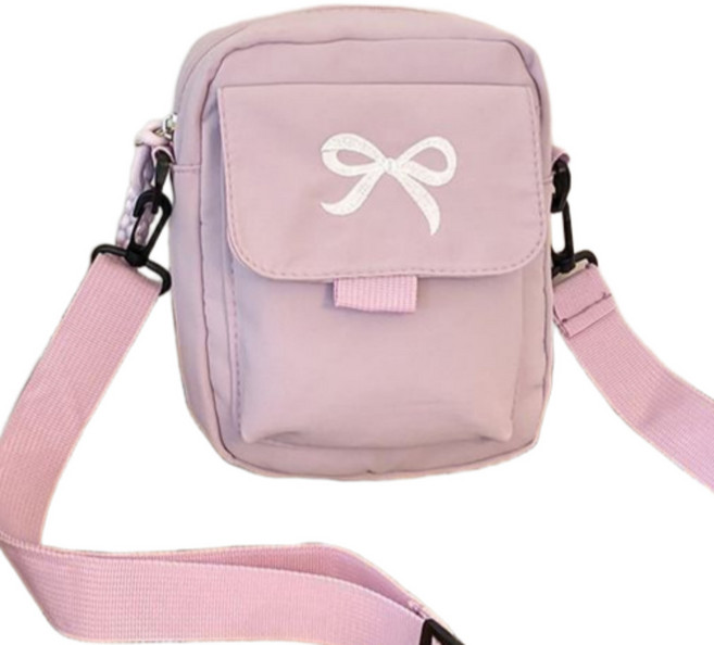 솔솔마켓 리본 포인트 여아 크로스백 초등학생 휴대폰 데일리 미니가방