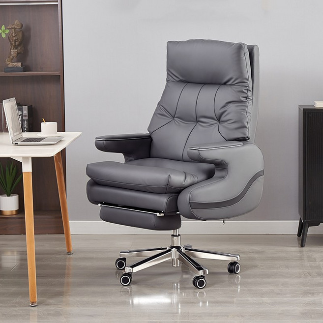 침대형 리클라이너 컴퓨터 의자 사무용, 그레이