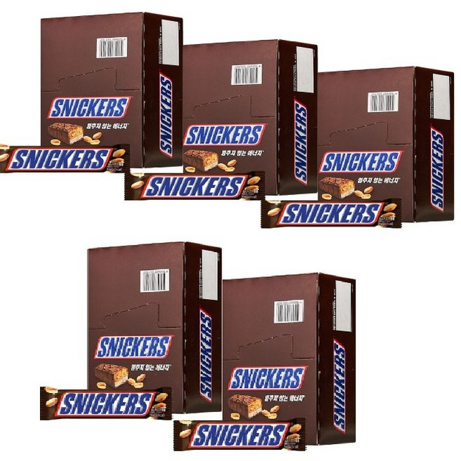 기타 한국마즈 스니커즈 피넛싱글(51g x 24개입 / 1.224kg), 51g, 120개