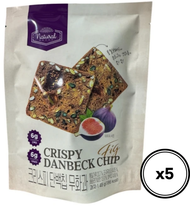크리스피 단백칩 무화과, 45g, 5개 - 쿠팡