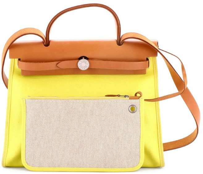 에르메스 중고 에르백 지퍼 베를린 바슈 캔버스 앤 레더 31 숄더 백