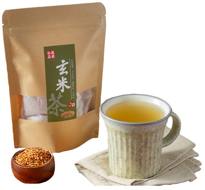 展榮商號 玄米茶 無咖啡因茶包, 1個, 花東玄米茶-10入