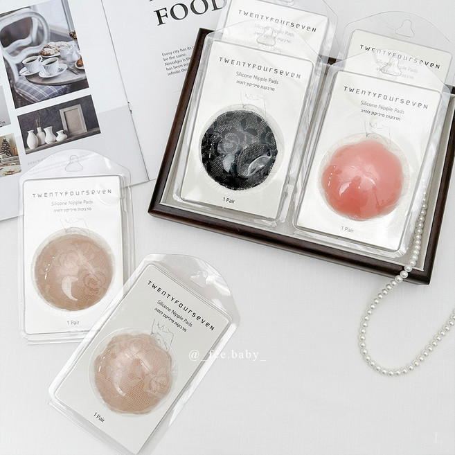 隱形矽膠蕾絲胸貼 透氣乳貼 防走光蕾絲乳頭貼 不留痕矽膠乳貼 3色