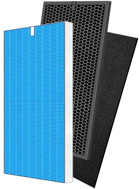 Panasonic國際牌空氣清淨機適用濾網：F-PXM35W F-PXF35W F-VXF35W F-PXF35X F-PMF35X HEPA活性碳濾網組合 高效過濾PM2.5及異味, 1套, F-ZXMP35W + F-ZXFD35W