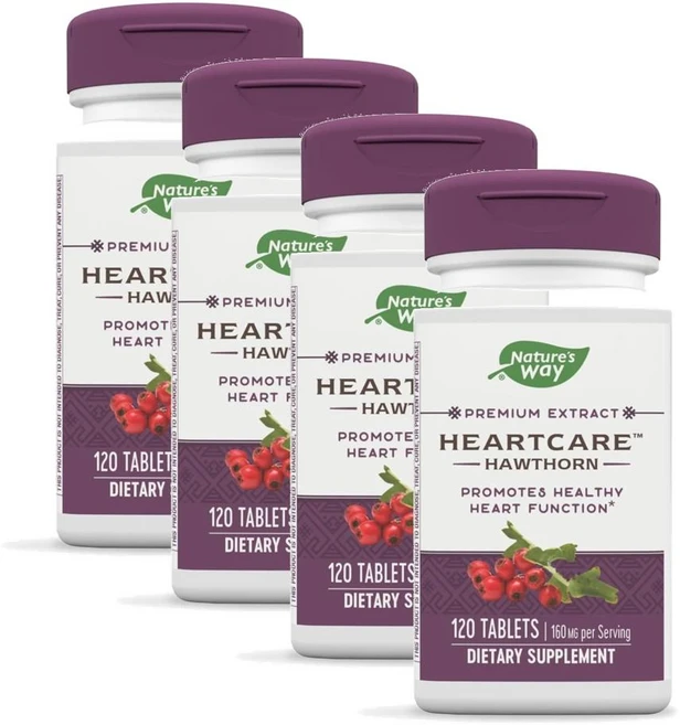 네이처스웨이 하트케어 호손 베리 산사나무열매 추출물 Nature's Way Heart Care Hawthorn, 120정, 4개 - 쿠팡