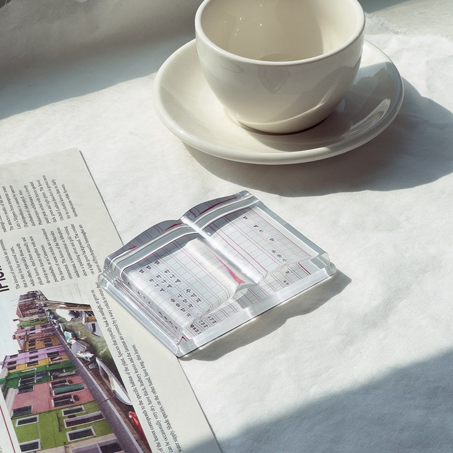 책 모양 독서용 크리스탈 문진, 별헤는밤, 1개