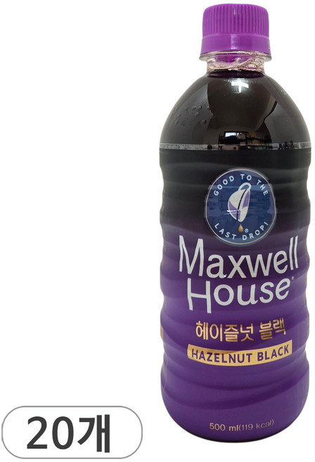 맥스웰하우스 헤이즐넛 블랙, 20개, 500ml