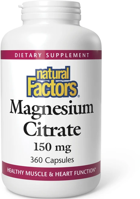 네추럴팩터스 마그네슘 시트레이트 150mg 캡슐, 1개, 360정 - 쿠팡