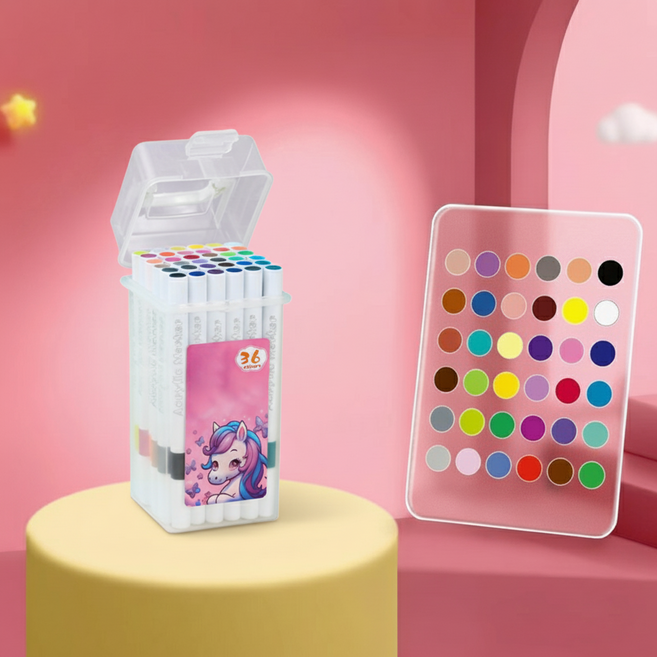 치트몰 초특가 아크릴 마카펜 방수, 1개, 36색