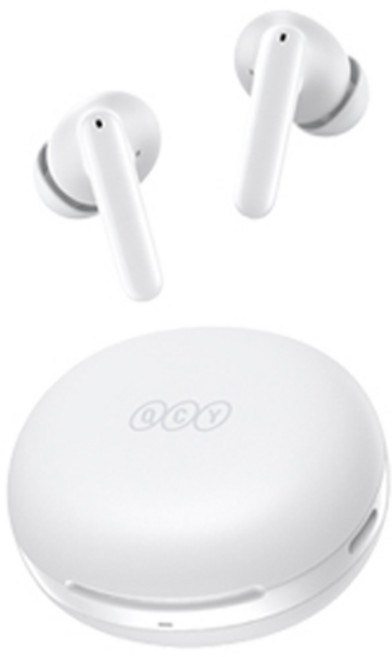 QCY 노이즈 캔슬링 블루투스 이어폰, QCY-T13ANC2 APP, 화이트(한국정품/1년AS)