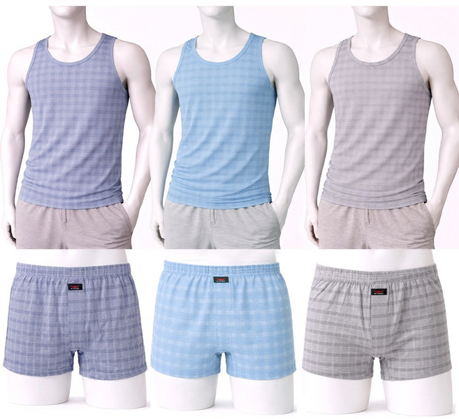 인유어스 신사용 면니트 런닝+트렁크 상하의 3종 세트 04