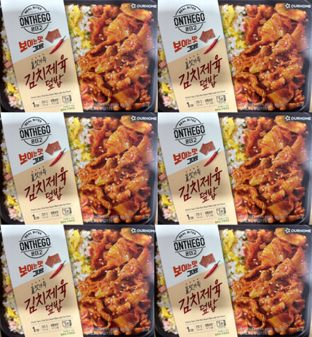 온더고 제육김치덮밥 290g [도시락], 6개