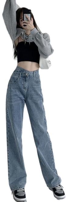 셀럽당 여자 청바지 베이직 와이드 데님 팬츠 여자 봄가을 와이드 하이 스트레이트