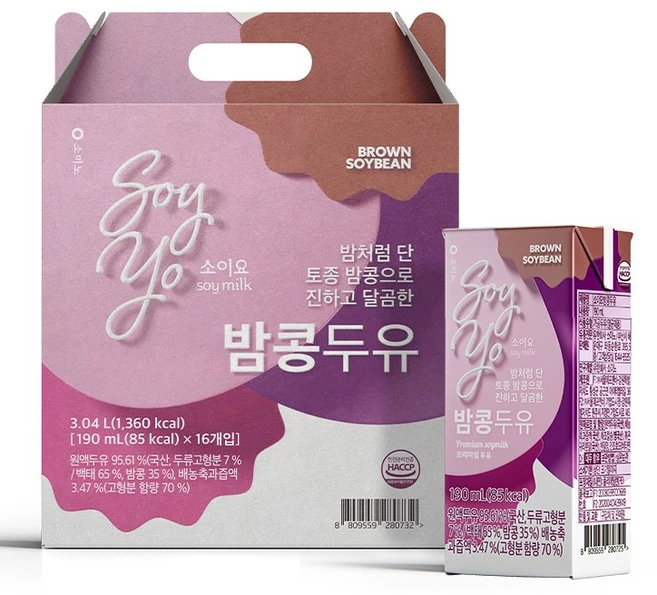 소미노 소이요 밤콩두유, 16개, 190ml - 쿠팡