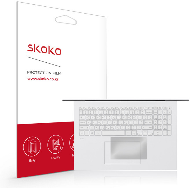 스코코 LG 그램 전기종 트랙패드 보호필름 2매 14인치 15인치 17인치, 그램 15인치, [2019] 15Z990 15ZD990, 1개