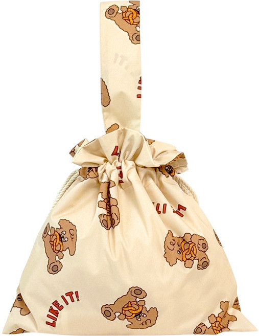 아이주 실내화 주머니 여벌옷 방수 파우치 준비물 기저귀 신발 가방 어린이집 선물 이유식 도시락 파우치, 프레첼