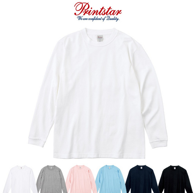 프린트스타 긴팔 14수 라운드 시보리 티셔츠 149-HVL