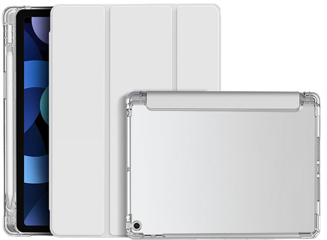 UB 아이패드 호환 일체형 펜슬 수납 마그네틱 커버 케이스, 그레이