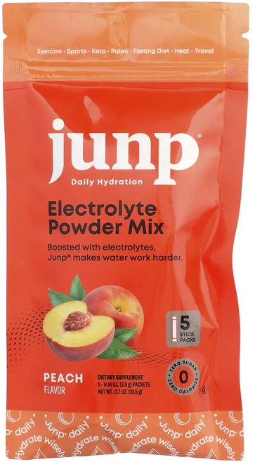 효과가 좋은 JUNP Hydration 전해질 파우더 믹스 복숭아 스틱 팩 5개 개당 3.9g(0.14oz) 최저가격, JUNPHydration전해질파우더믹스복숭아스틱팩5개개 - 쿠팡